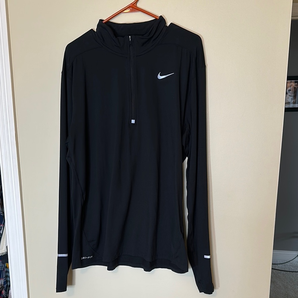 Black Long Sleeve Pullover with Reflective Detail